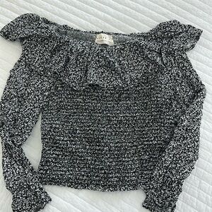 Smocked off the shoulder shirt